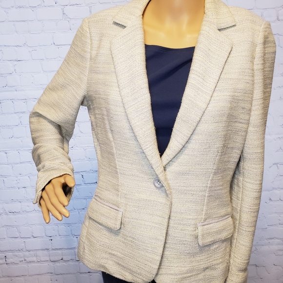 CAbi Lemonzest Single Button Closure Tweed Blazer - Picture 5 of 8